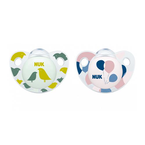 NUK Smoczek silikonowy anatomiczny Trendline 0-6m Girl, 2 szt.	
