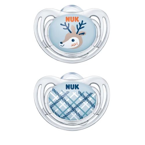 Miniaturka artykułu - NUK Smoczek silikonowy Freestyle Snow renifer 18-36m, 2szt.