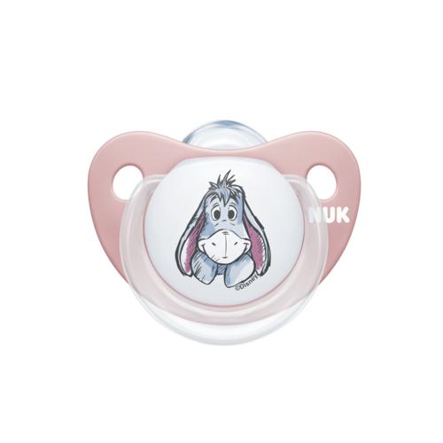 NUK Smoczek uspokajający silikonowy Osiołek 0-6m (730324), 1 sztuka