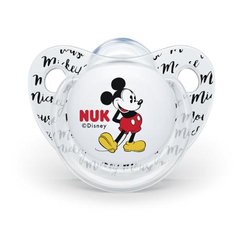 Miniaturka artykułu - NUK Trendline Disney Myszka Miki Smoczek silikonowy uspokajający 6-18m biały