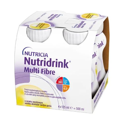 Miniaturka artykułu - Nutridrink Multi Fibre wanilia - 4 x 125ml