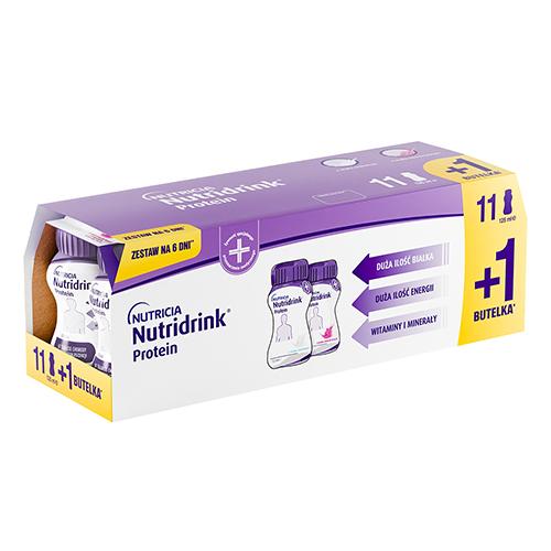 Miniaturka artykułu - Nutridrink Protein zestaw, 12szt. (8szt. - owoce leśne + 4szt. neutralne)