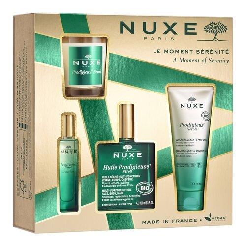 Miniaturka artykułu - NUXE Prodigieux N&eacute;roli A Moment Of Serenity Zestaw: Suchy olejek, 100ml + Woda perfumowana, 15ml + Żel pod prysznic, 100ml + Świeca zapachowa, 70g