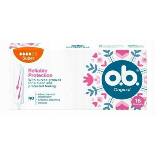 Miniaturka artykułu - OB Original Super Reliable Protection Tampony higieniczne, 16 sztuk