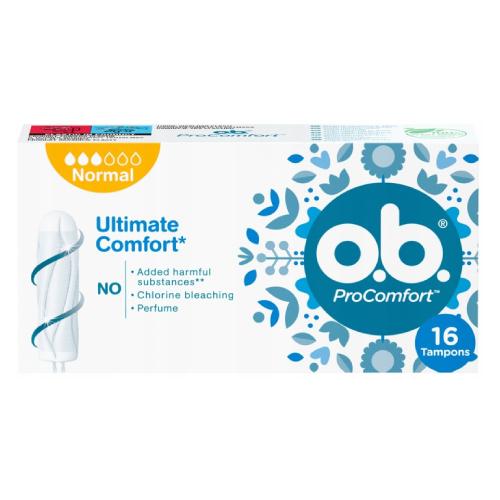 Miniaturka artykułu - O.B. ProComfort Ultimate Comfort Tampony Normal, 16 szt.
