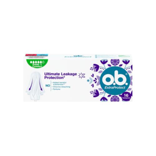 Miniaturka artykułu - OB Tampony ExtraProtect Super+ Comfort, 16szt.