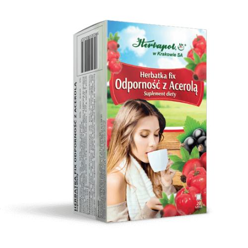 Miniaturka artykułu - Herbatka fix Odporność z Acerolą, 20 sasz.