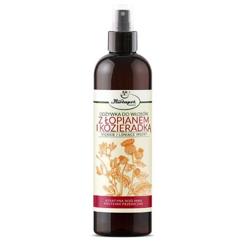 Miniaturka artykułu - Odżywka do włos&oacute;w z łopianem i kozieradką w postaci mgiełki, 250 ml
