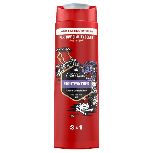Miniaturka artykułu - Old Spice Night Panther Żel pod prysznic i szampon do włos&oacute;w dla mężczyzn, 400 ml