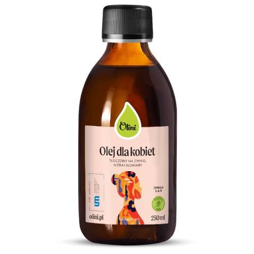Miniaturka artykułu - Olini Olej dla kobiet tłoczony na zimno nierafinowany, 250 ml