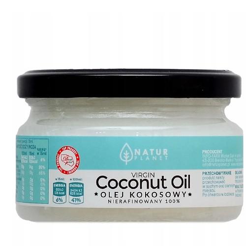 Miniaturka artykułu - Olej Kokosowy Nierafinowany NaturPlanet - 200ml