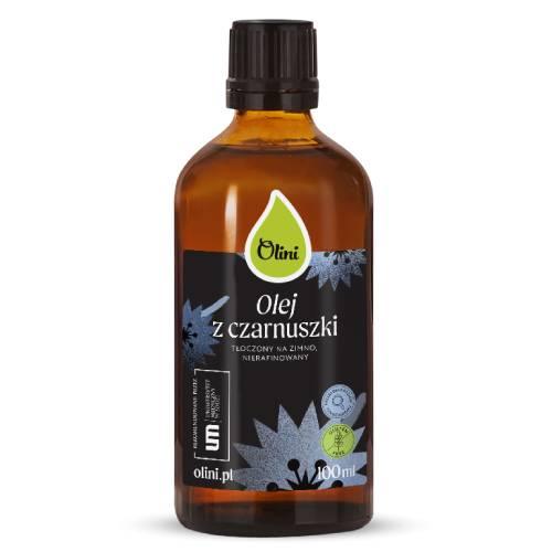 Miniaturka artykułu - Olini Olej z czarnuszki tłoczony na zimno nierafinowany, 100 ml