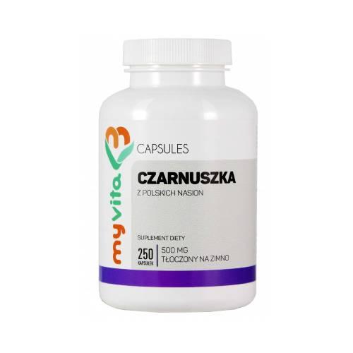Miniaturka artykułu - MyVita Czarnuszka 500 mg, 250 kaps.