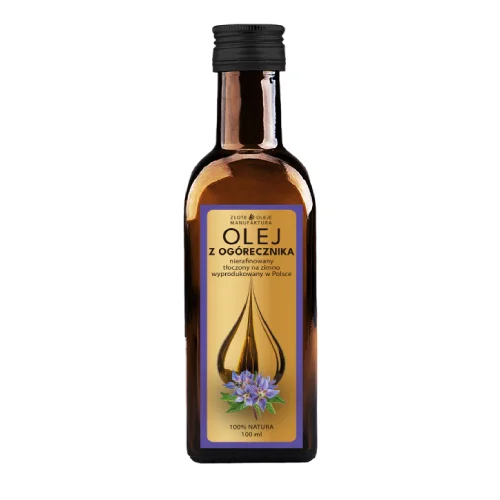 Miniaturka artykułu - Goldfarmex Olej z Og&oacute;recznika tłoczony na zimno nierafinowany, 100 ml