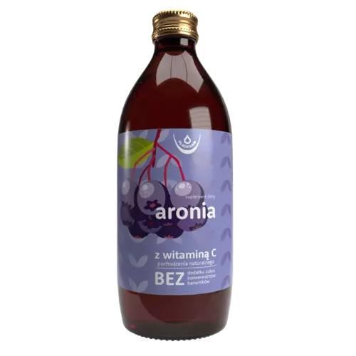 Miniaturka artykułu - OLEOFARM Aronia sok z naturalną witaminą C, 500ml - sok z owoc&oacute;w aronii 