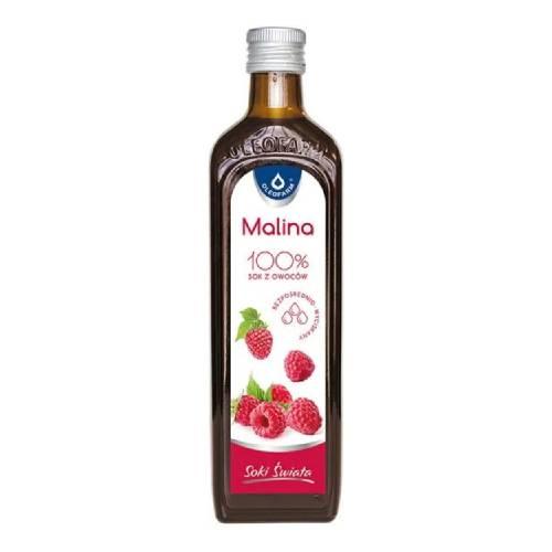 Miniaturka artykułu - OLEOFARM Sok malinowy - 490 ml 