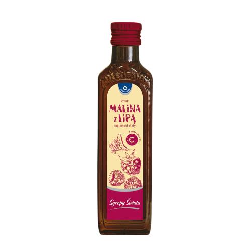 Miniaturka artykułu - OLEOFARM Syrop Malina z lipą z witaminą C, 250ml