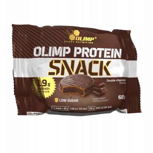 Miniaturka artykułu - OLIMP Wafel wysokobiałkowy Protein Snack Double chocolate, 60g