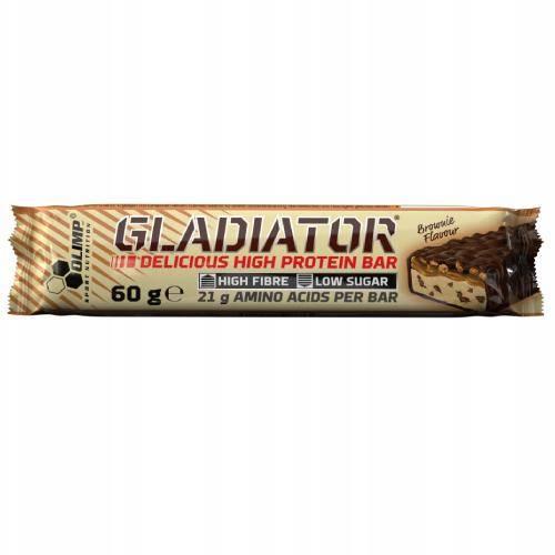 Miniaturka artykułu - OLIMP Baton wysokobiałkowy Gladiator o smaku brownie, 60g VAT 23%