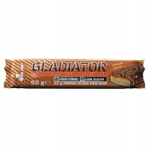 Miniaturka artykułu - OLIMP Baton wysokobiałkowy Gladiator Caramel, 60g