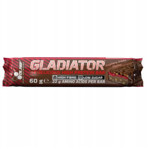 Miniaturka artykułu - OLIMP Gladiator Baton wysokobiałkowy Raspberry Dream, 60g 23% 