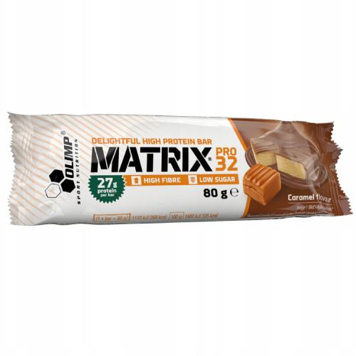 Miniaturka artykułu - OLIMP Baton wysokobiałkowy Matrix Pro 32 Caramel, 80g