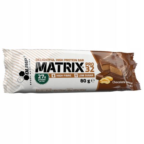 Miniaturka artykułu - OLIMP Baton wysokobiałkowy Matrix Pro 32 Chocolate Peanut, 80g