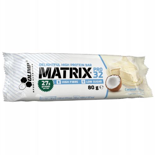 Miniaturka artykułu - OLIMP Baton wysokobiałkowy Matrix Pro 32 Coconut, 80g
