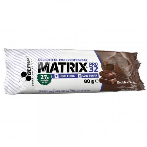 Miniaturka artykułu - OLIMP Baton wysokobiałkowy Matrix Pro 32 Double Chocolate, 80g