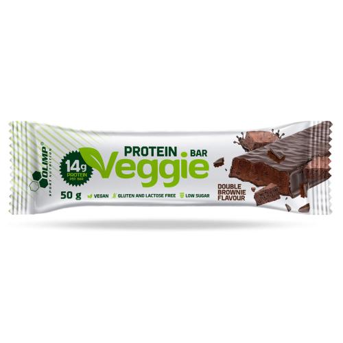 Miniaturka artykułu - OLIMP Baton wysokobiałkowy Veggie Protein Bar Duble Brownie, 50g