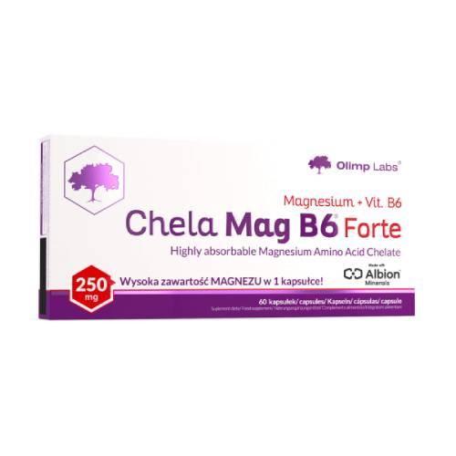 Miniaturka artykułu - Olimp Chela-Mag B6 Forte - magnez i witamina B6, 60 kaps.