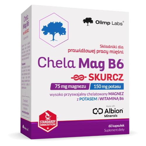 Miniaturka artykułu - OLIMP CHELA-MAG B6 Skurcz - 60 kapsułek