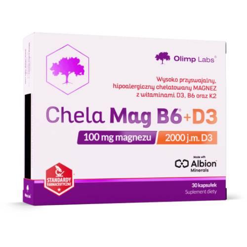Miniaturka artykułu - Olimp Chela-Mag B6+D3 - 30 kapsułek