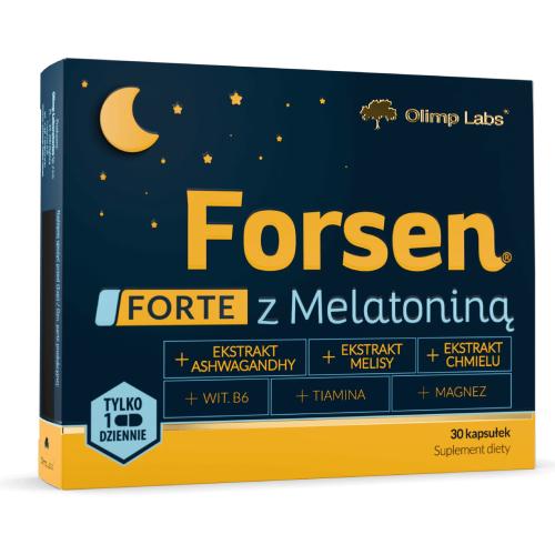 Miniaturka artykułu - Olimp Forsen Forte z melatoniną - 30 kapsułek