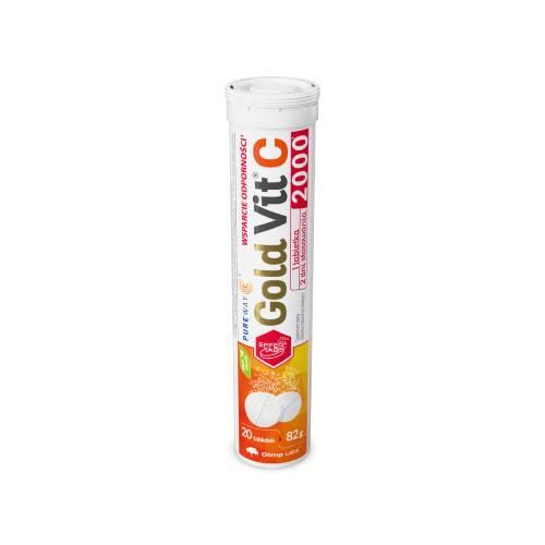 Miniaturka artykułu - Olimp GOLD-VIT C 2000 cytryna, 20 tabl. musujących