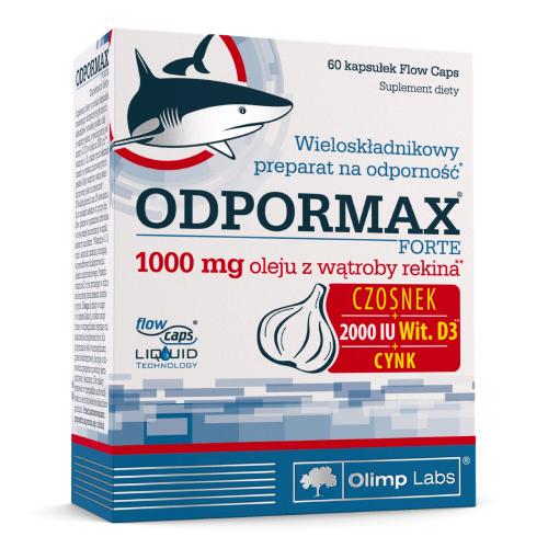 Miniaturka artykułu - Olimp Odpormax Forte, 60 kaps. - suplement diety z olejem z wątroby rekina