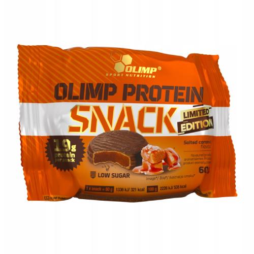 Miniaturka artykułu - OLIMP Wafel wysokobiałkowy Protein Snack Salted Caramel, 60g