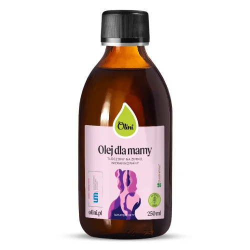 Miniaturka artykułu - Olini Olej dla mamy tłoczony na zimno nierafinowany, 250 ml