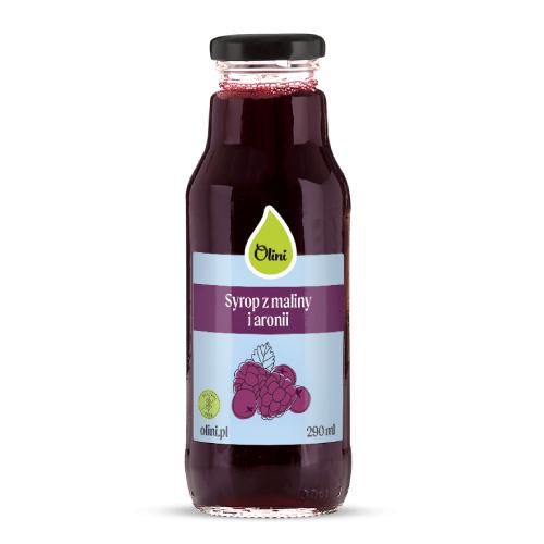 Miniaturka artykułu - Olini Syrop z maliny i aronii, 290 ml