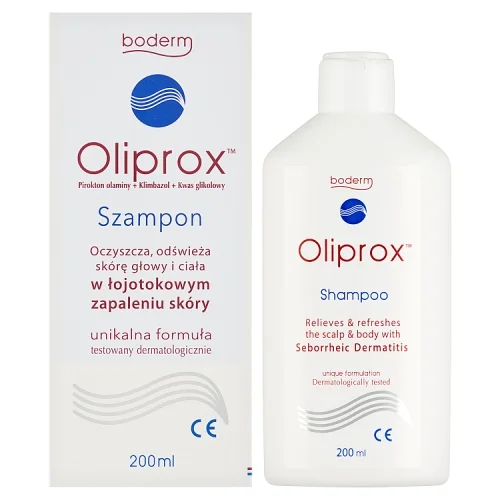 Miniaturka artykułu - OLIPROX Szampon oczyszczający do stosowania w łojotokowym zapaleniu sk&oacute;ry głowy i ciała (ŁZS), 200 ml
