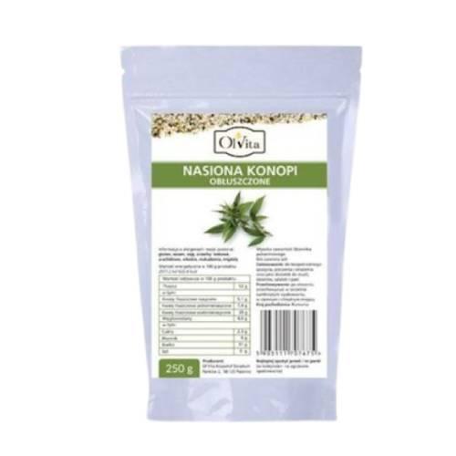 Miniaturka artykułu - OLVITA Nasiona Konopi obłuszczone, 250 g