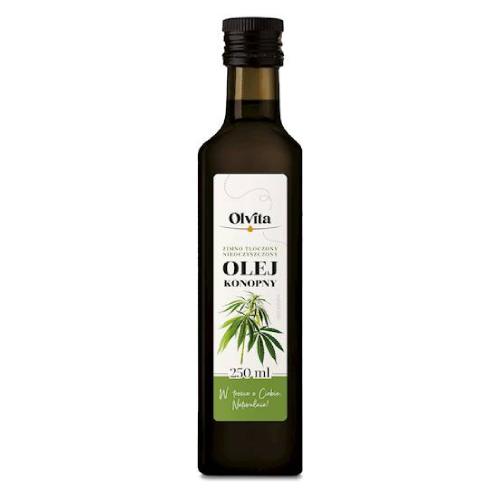 Miniaturka artykułu - Olvita Olej Konopny zimno tłoczony, 250 ml