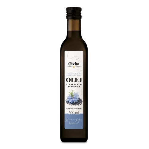 Miniaturka artykułu - OLVITA Olej z czarnuszki zimnotłoczony, 500 ml (PL)