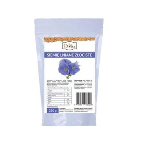 Miniaturka artykułu - OLVITA Siemię Lniane Złociste, 250g 