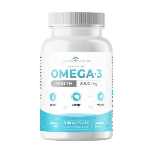Miniaturka artykułu - Domowa Apteczka Omega 3 Forte, 90 kaps.