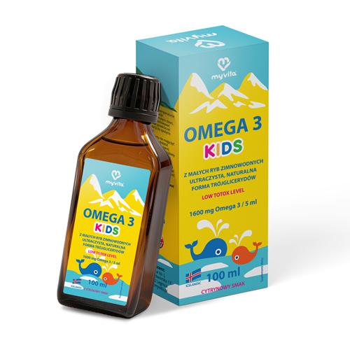 Miniaturka artykułu - MyVita Omega 3 Kids w płynie, 100 ml