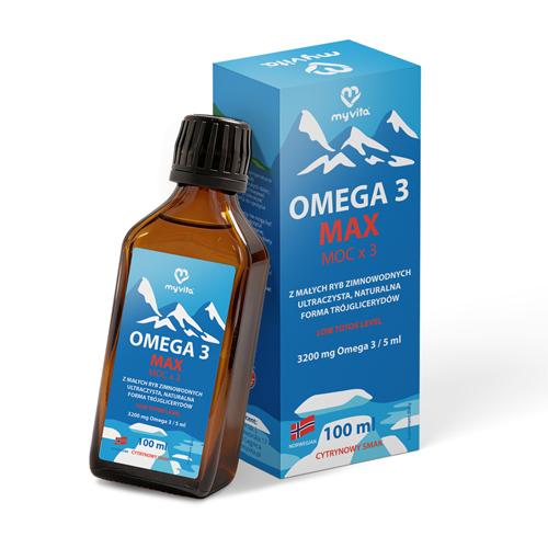 Miniaturka artykułu - MyVita Omega 3 Max w płynie, 100 ml