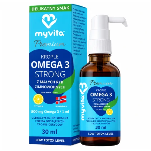 Miniaturka artykułu - MyVita Omega-3 Strong Krople, 30 ml