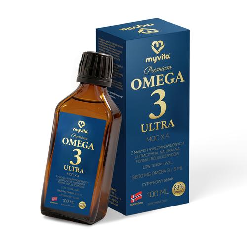 Miniaturka artykułu - MyVita Omega 3 Ultra w płynie, 100 ml 