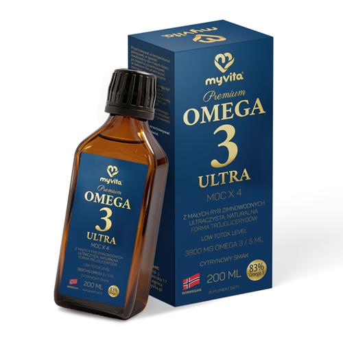 Miniaturka artykułu - MyVita Omega 3 Ultra w płynie, 200 ml 